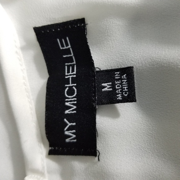 MY MICHELLE | sheer white & embroidered blouse - Picture 4 of 4